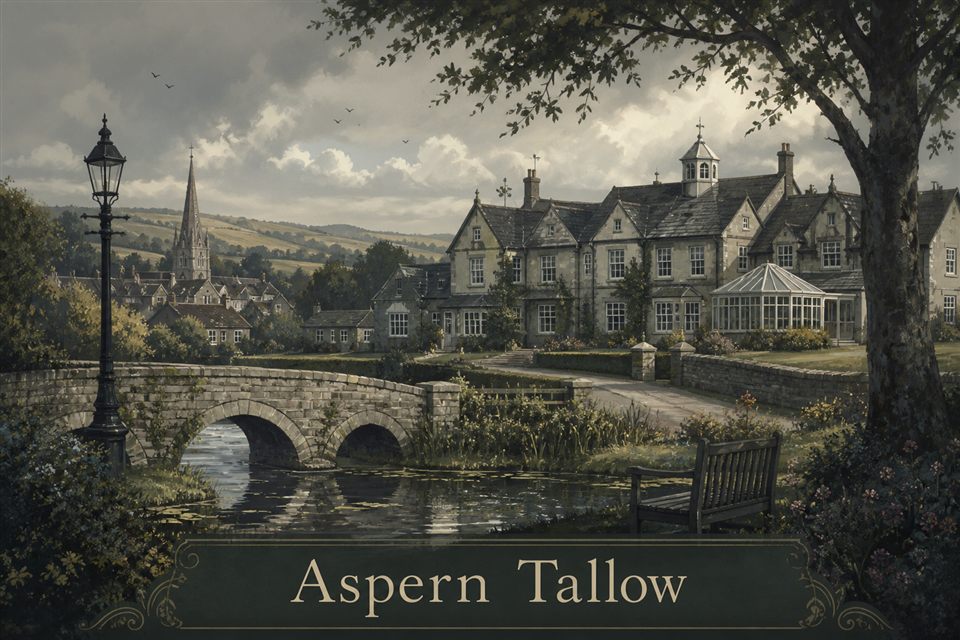 AI-generated fictional impression of Aspern Tallow, created from the setting's story premise and themes
