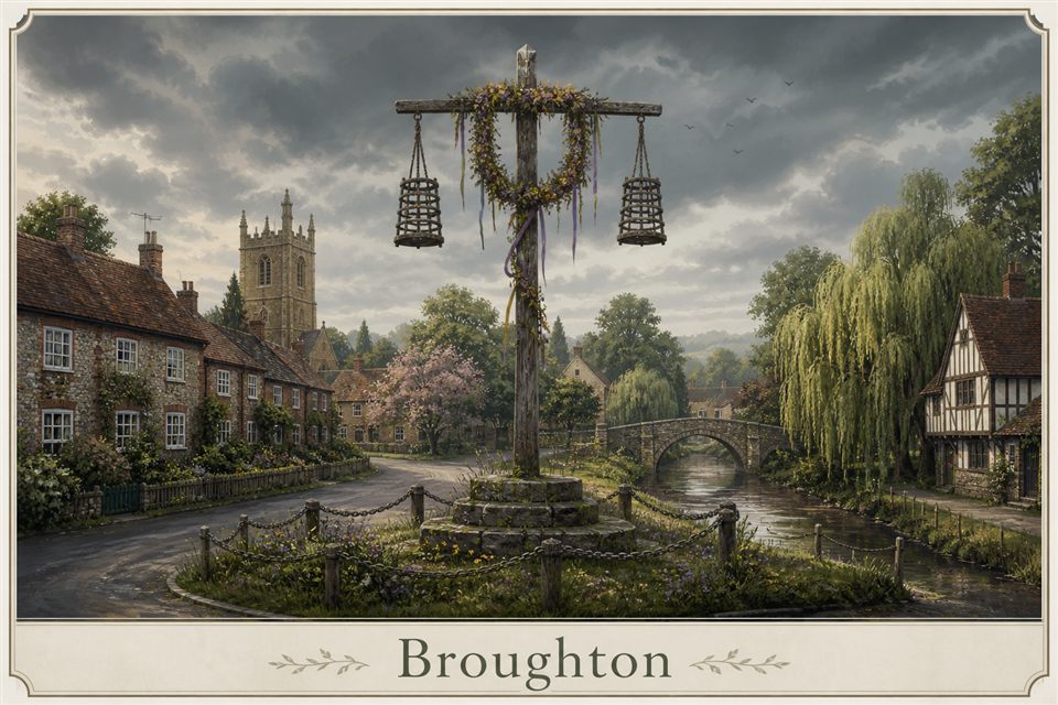 AI-generated fictional impression of Broughton, created from the setting's story premise and themes