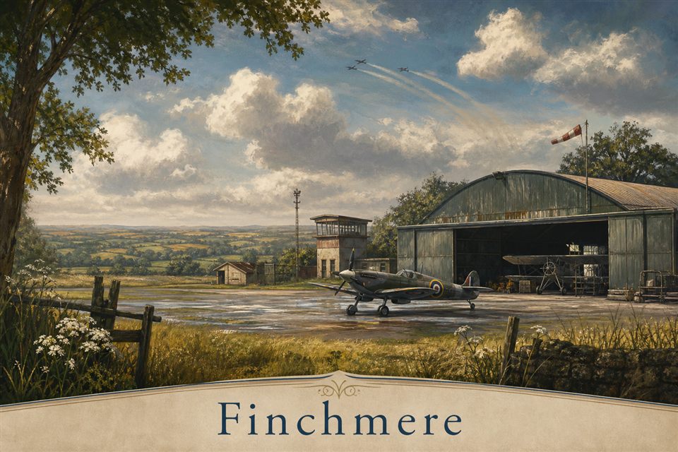 AI-generated story interpretation of the fictional setting Finchmere