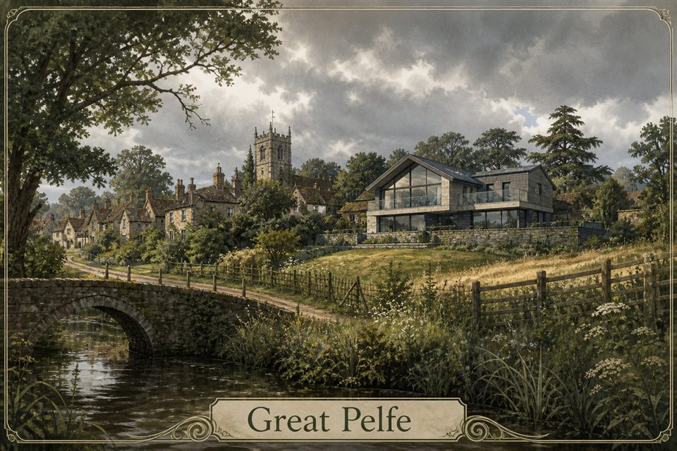 AI-generated story interpretation of the fictional setting Great Pelfe