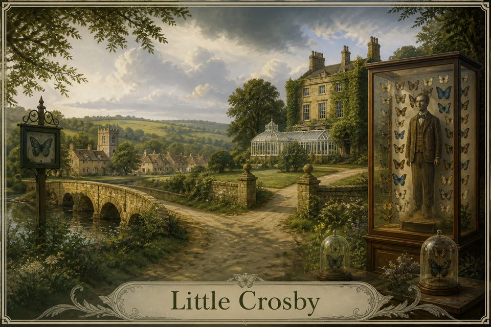 AI-generated story interpretation of the fictional setting Little Crosby