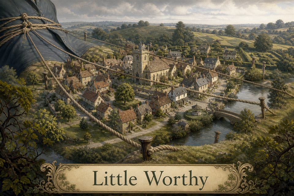 AI-generated story interpretation of the fictional setting Little Worthy