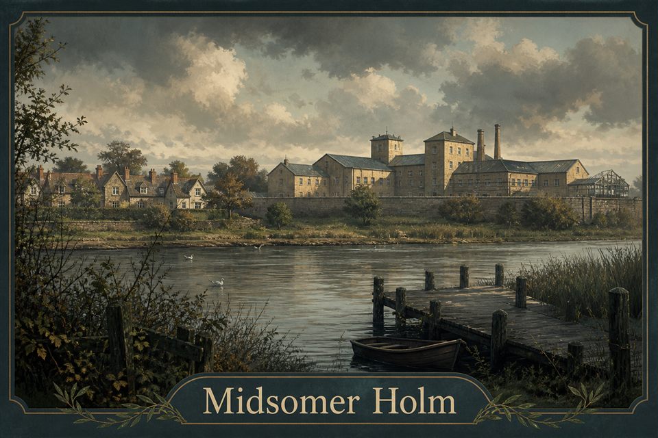 AI-generated story interpretation of the fictional setting Midsomer Holm