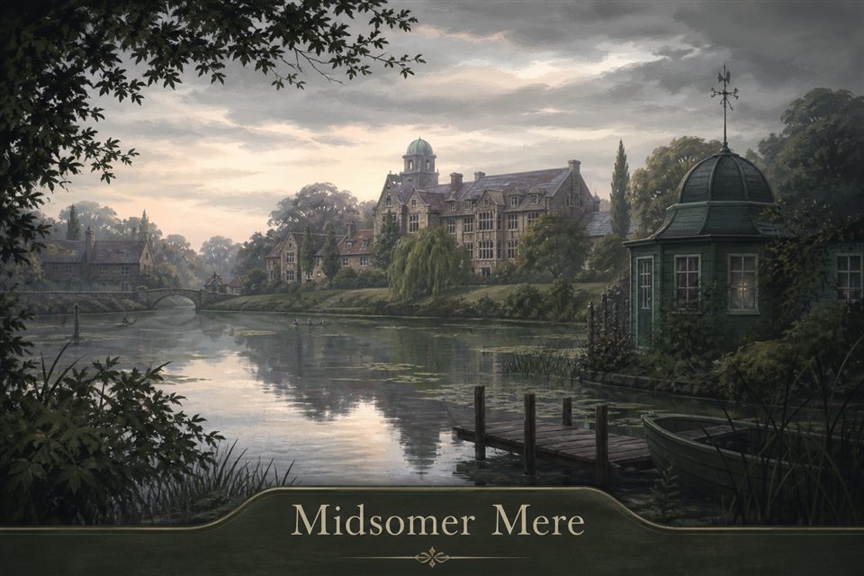 AI-generated story interpretation of the fictional setting Midsomer Mere