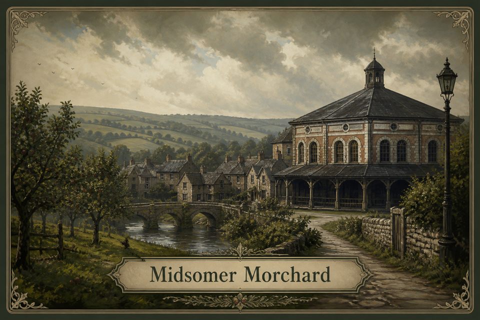 AI-generated story interpretation of the fictional setting Midsomer Morchard