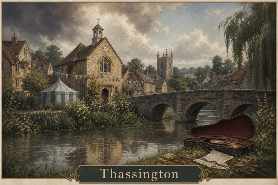 AI-generated story interpretation of the fictional setting Thassington